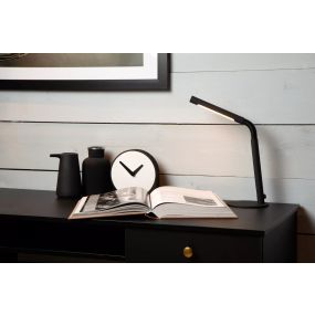 Lucide Gilly - wiederaufladbare Schreibtischlampe - 29 x 15 x 49 cm - 3W LED dimmbar inkl - schwarz