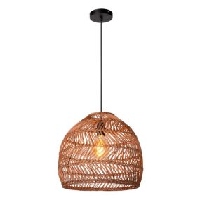 Lucide Moloko - Hängeleuchte - Ø 40 x 165 cm - Rattan
