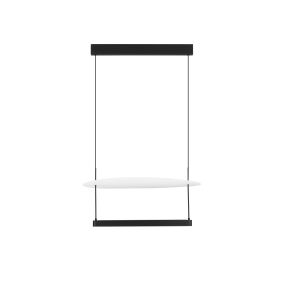 Nova Luce Diona - Hängelampe - Ø 60 x 160 cm - 40W dimmbar LED inkl. - sand schwarz und weiß