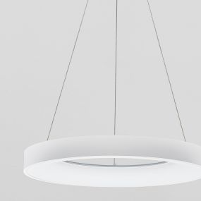 Nova Luce Rando Thin - Pendelleuchte - Ø 60 x 120 cm - 50W dimmbare LED inkl - sandweiß - warmweiße Lichtfarbe