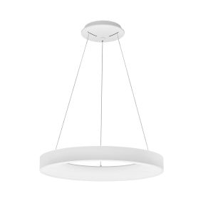 Nova Luce Rando Thin - Pendelleuchte - Ø 60 x 120 cm - 50W dimmbare LED inkl. - sandweiß - weiße Lichtfarbe