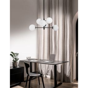 Nova Luce Impero - Pendelleuchte - Ø 70 x 120 cm - schwarz und weiß