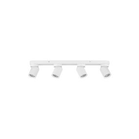 Nova Luce Amecy - Aufbaustrahler 4L - 60 x 12,5 x 6,5 cm - Sand Weiß