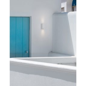 Nova Luce Nero - Außenwandleuchte - 7 x 8 x 15 cm - IP54 - weiß