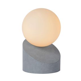 Lucide Len - Tischleuchte - 16 cm - grau und opal