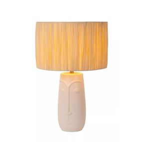 Lucide Viso - Tischleuchte - Ø 36 x 56 cm - beige und weiß