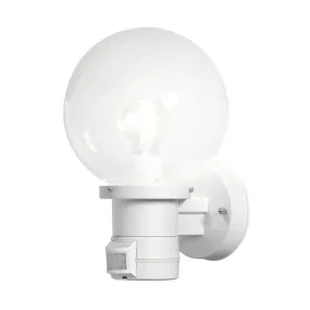 Konstsmide Nemi Up - außenwandleuchte mit sensor - 20 x 27 x 31 cm - IP44 - mattweiß und transparent