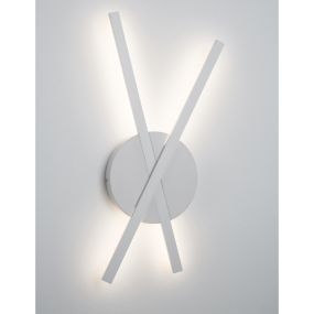 Nova Luce Reslin - Wandleuchte - 24,5 x 5 x 53 cm - 18W LED inkl. - sandweiß