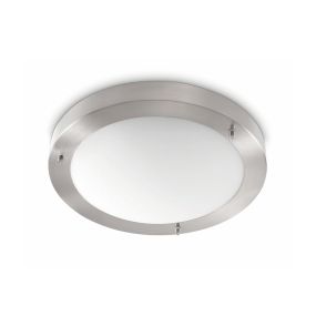 Artdelight Yuca - Badezimmer-Deckenleuchte - Ø 30 cm - IP44 - Stahl matt