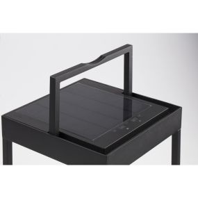 Faro Kasp - tragbare Solarlampe - 18,4 x 18,4 x 30 cm - 2W LED inkl. - IP65 - mattschwarz