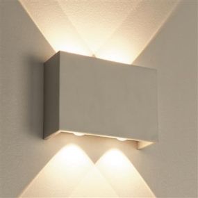 Projectlight Helmut - Wandleuchte - 8 x 4 x 12,5 cm - 7W dimmbare LED inkl. - weiß