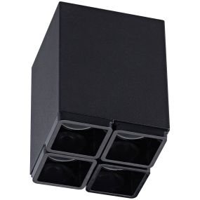 VK Lighting Kyvos - Aufbaustrahler - 6,05 x 6,05 x 8 cm - 8W LED inkl - schwarz