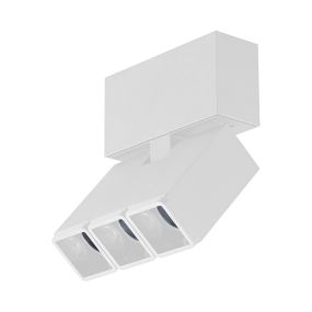VK Lighting Triton - Aufbaustrahler - 9,5 x 3 x 11 cm - 6W LED inkl - weiß