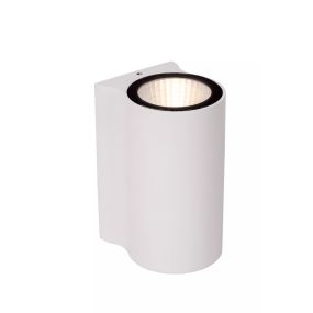 Lucide Akra - Außenwandleuchte - 5,5 x 6,5 x 10 cm - 6W LED inkl. - IP54 - weiß