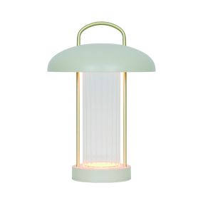 Nordlux Mirano - tragbare Tischleuchte mit wiederaufladbarer Batterie - Ø 20 x 29 cm - 3 Stufen Moodmaker Funktion - 3W LED inkl. - beige