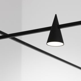 Nova Luce Cono - Lichtpunkt Magnetschienensystem - Ø 6 x 10,6 cm - 5W LED inkl. - schwarz
