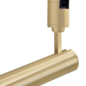 Nova Luce Tag - Lichtpunkt Magnetschienensystem - Ø 3,2 x 13,5 cm - 5W LED inkl. - Messing satiniert