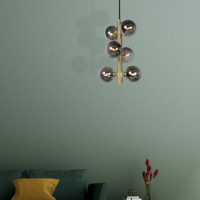 Lucide Tycho - Pendelleuchte - Ø 25 x 150 cm - matt gold