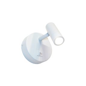 Artdelight Simply - Wandleuchte mit Schalter - Ø 10 cm - 3W LED inkl. - weiß