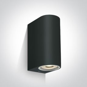 ONE Light GU10 Outdoor Cylinder Lights - Außenwandleuchte - 9 x 7 x 16 cm - IP65 - schwarz