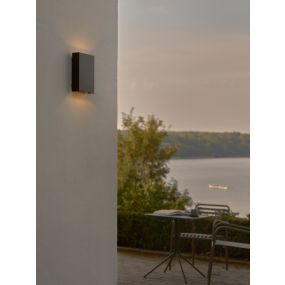 Nordlux Fold 15 - außenwandleuchte - 15 x 21 x 4,5 cm - 2 x 5W LED inckl. - IP54 - schwarz