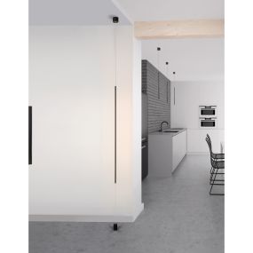 Nova Luce Elettra - Hänge-/Stehleuchte - Ø 7 x 300 cm - 20W LED inkl. - Sand schwarz