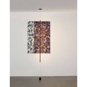 Nova Luce Elettra - Hänge-/Stehleuchte - Ø 7 x 300 cm - 20W LED inkl. - Sand schwarz