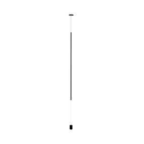 Nova Luce Elettra - Hänge-/Stehleuchte - Ø 7 x 300 cm - 20W LED inkl. - Sand schwarz