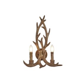Searchlight Hirsch - Wandleuchte - 36 x 46 cm - braun