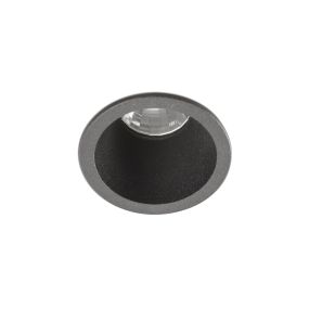 Faro Fox - Einbauspot - Ø 40 mm, Ø 35 mm Einbaugröße - 3-5W dimmbare LED inkl. - mattschwarz - Lichtfarbe warmweiß