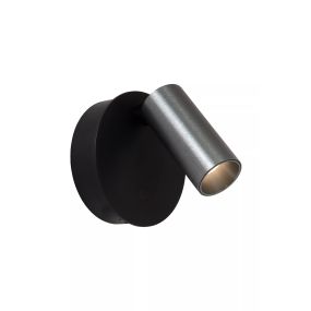 Lucide Toni - wiederaufladbare Wandleuchte - Ø 8,1 x 12,4 cm - 2W dimmbare LED inkl - grau