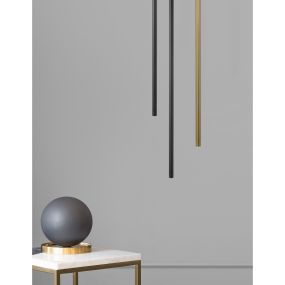 Nova Luce Elettra - Pendelleuchte - Ø 1,5 x 200 cm - 5W LED inkl. - Sand schwarz