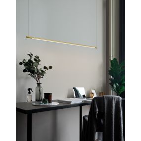 Nova Luce Elettra - Hängeleuchte - 120 x 7 x 150 cm - 20W LED inkl. - Messing gold