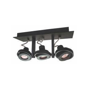 Artdelight Meist - Aufbaustrahler 3L - 34,5 x 11,5 x 15 cm - schwarz