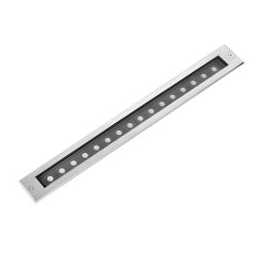 Faro Falls Orientable - Bodeneinbaustrahler für den Außenbereich - 500 x 53 mm, 500 x 53 mm Einbaumaß - 18W LED inkl. - IP67 - Edelstahl mattiert