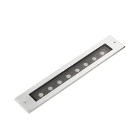 Faro Falls Orientable II - Bodeneinbaustrahler für den Außenbereich - 290 x 53 mm, 310 x 52 mm Einbaumaß - 9W LED inkl. - IP67 - Edelstahl mattiert