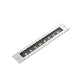 Faro Falls Orientable II - Bodeneinbaustrahler für den Außenbereich - 290 x 53 mm, 310 x 52 mm Einbaumaß - 9W LED inkl. - IP67 - Edelstahl mattiert