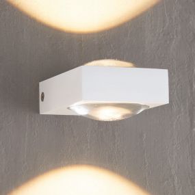 Artdelight Jena - Wandleuchte - 9,5 x 7 x 3,5 cm - 2 x 3W dimmbare LED inkl. - weiß