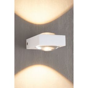 Artdelight Jena - Wandleuchte - 9,5 x 7 x 3,5 cm - 2 x 3W dimmbare LED inkl. - weiß