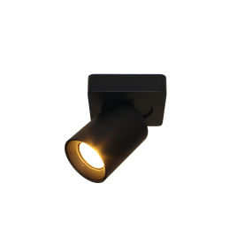 Artdelight Megano - Aufbaustrahler 1L - 10 x 10 x 11,5 cm - schwarz