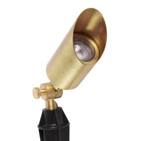 Faro Andy - Bodenstrahler auf Erdspieß - Ø 5,6 x 40 cm - IP65 - satiniert gold