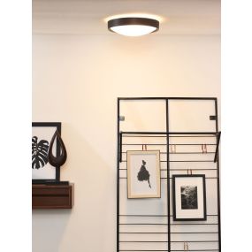 Lucide Lex 2 - Deckenleuchte - Ø 33 x 10 cm - schwarz