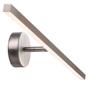 Nordlux Ip S13 60 - wandleuchte - 60,3 x 9 x 11,8 cm - 7,2W LED inkl. - IP44 - gebürsteter Stahl