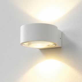 Artdelight Hudson - Außenwandleuchte - 10,5 x 11,8 x 6,5 cm - 2 x 4W dimmbare LED inkl. - IP54 - weiß