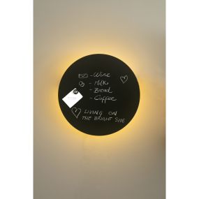 Faro Board - Board-Wandleuchte - Ø 45 x 3 cm - 12W LED inkl - mattschwarz