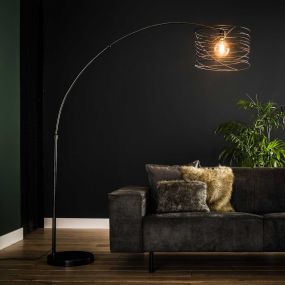 Vico Curl - Stehleuchte - 170 x 192 cm - Holzkohle