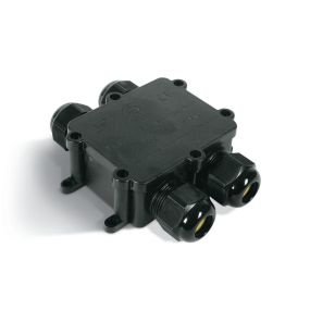 ONE Light - wasserdichte Kabelbox 2 in / 2 out - IP67 - schwarz