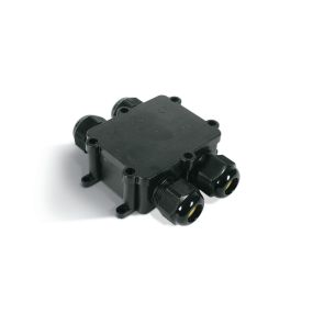 ONE Light - wasserdichte Kabelbox 2 in / 2 out - IP67 - schwarz