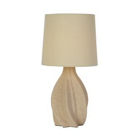 Searchlight Twist - Tischleuchte - Ø 23 x 46 cm - beige