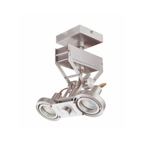 Artdelight Koln - Aufbaustrahler 2L - 18 x 18 x 28 cm - 2 x 5W dimmbare LED inkl - Aluminium